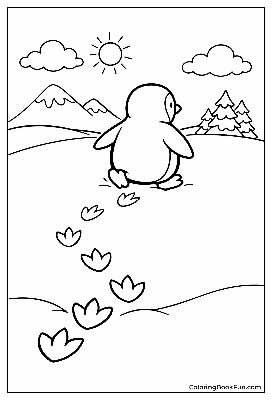 Penguin Leaving Footprints