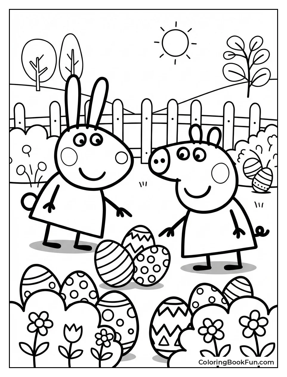 Peppa Finds Easter Eggs