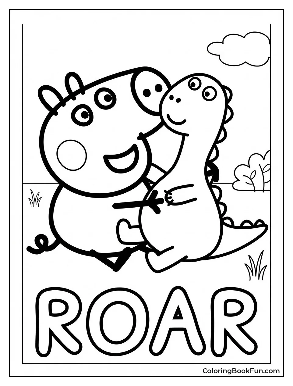 George Hugs Mr Dinosaur