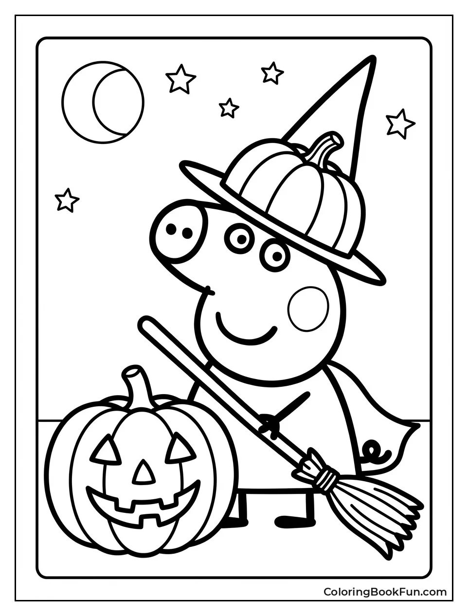 Peppa Witch Holds Broomstick