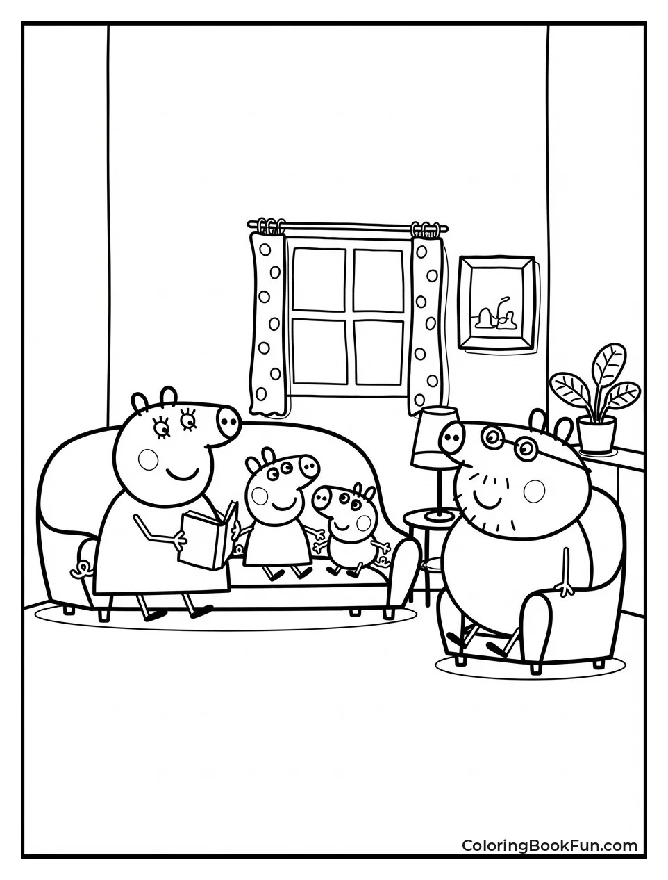 Mommy Pig Hugs Family