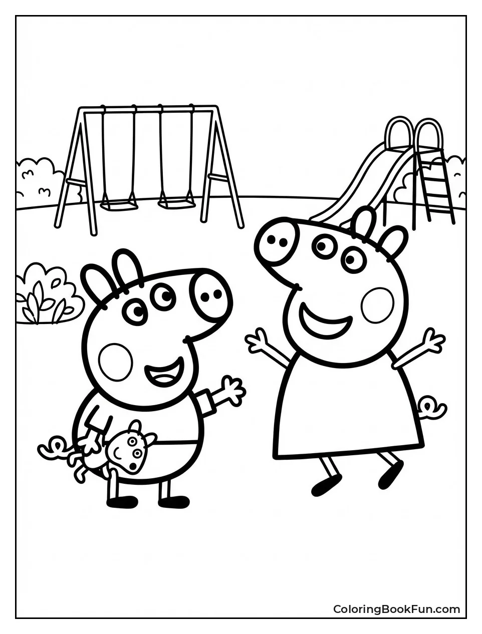 Peppa and Bluey Play Together