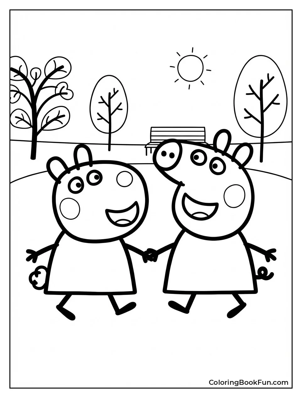 Peppa and Suzy Laugh Together