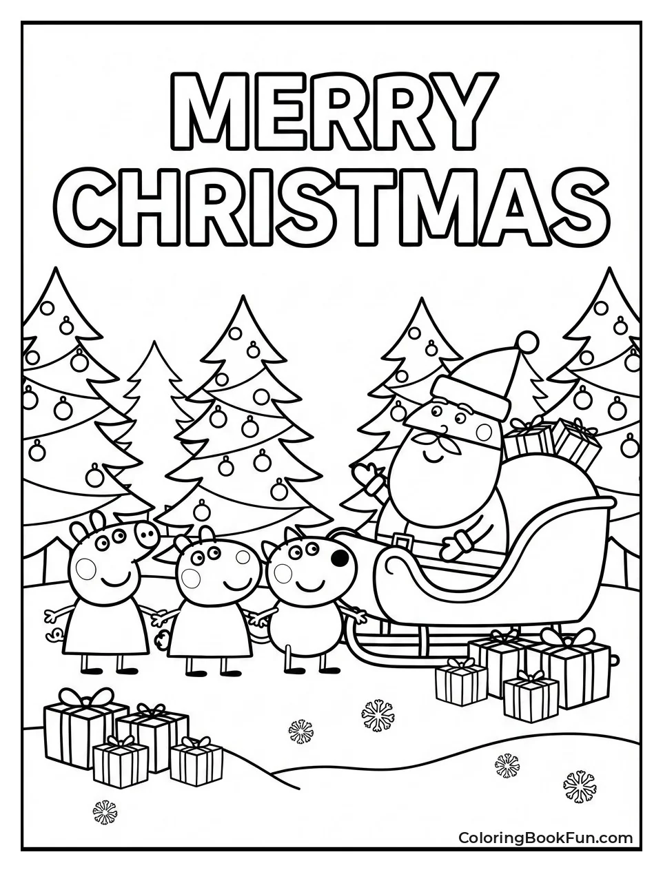 Peppa Meets Santa with Friends