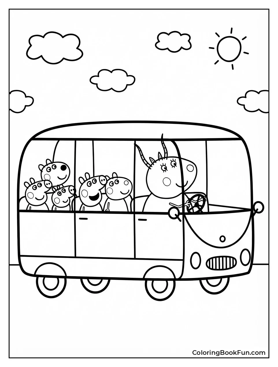 Madame Gazelle Drives School Bus