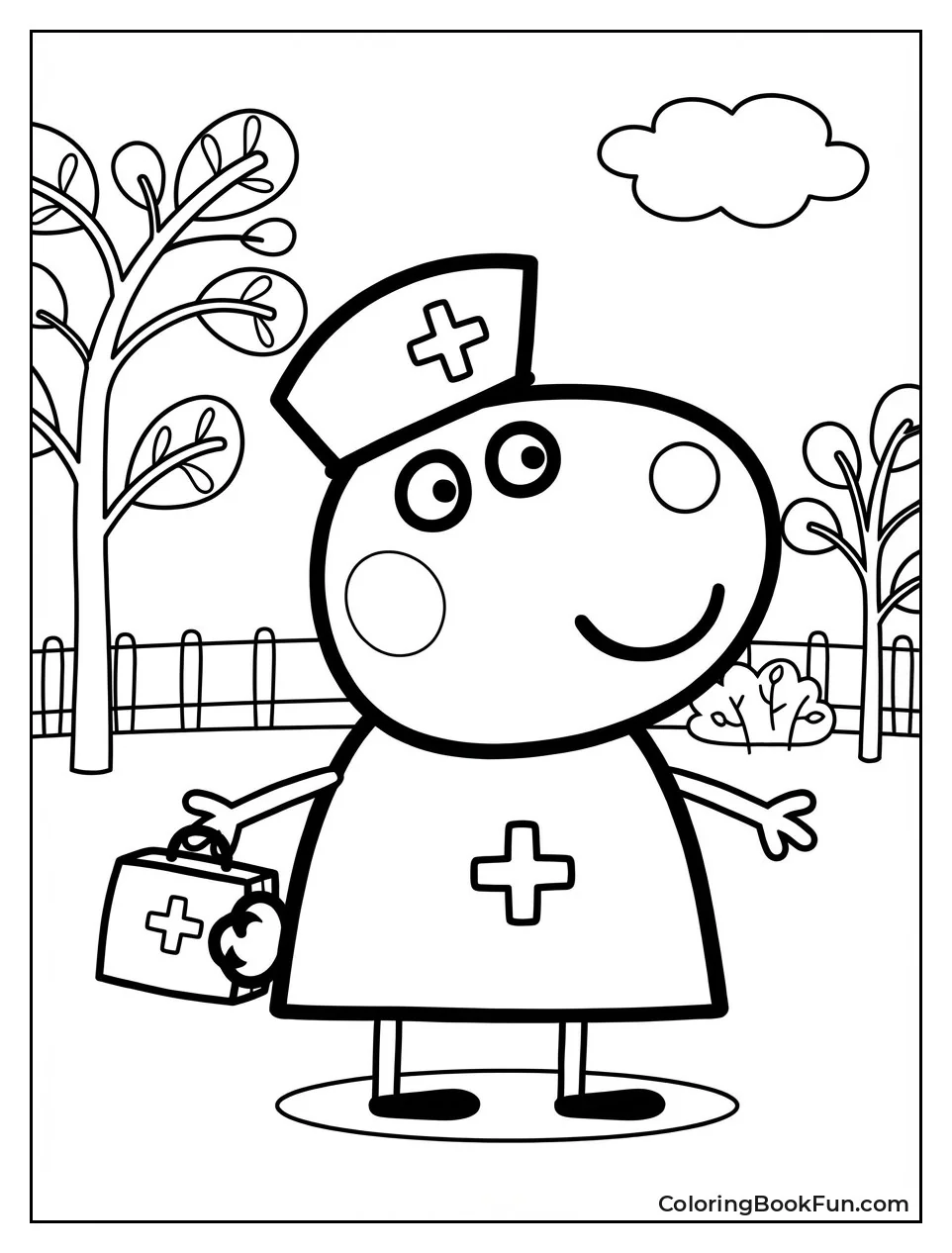 Suzy Sheep Wears Nurse Outfit