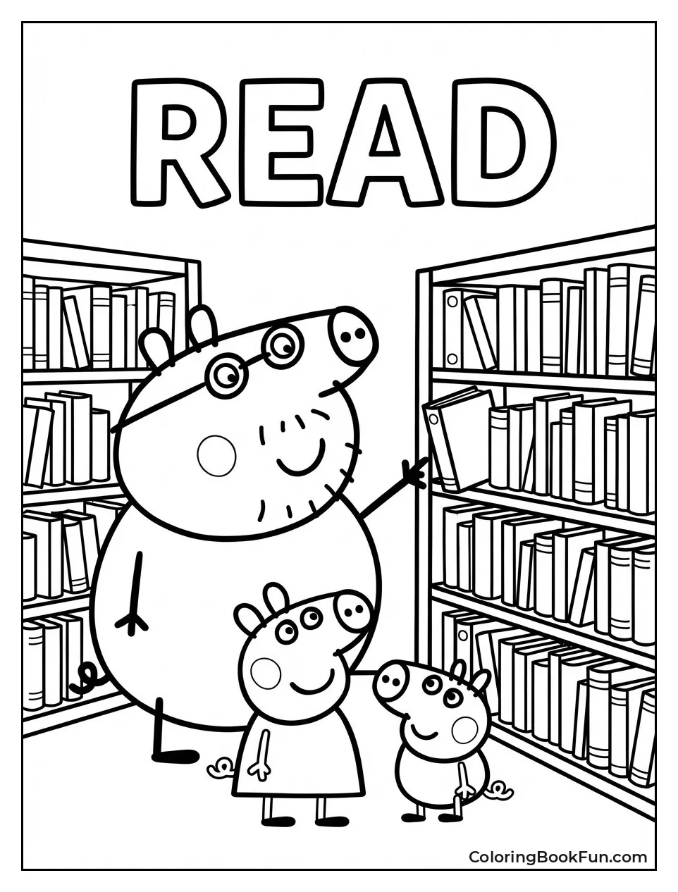 Daddy Pig Shows Library Books