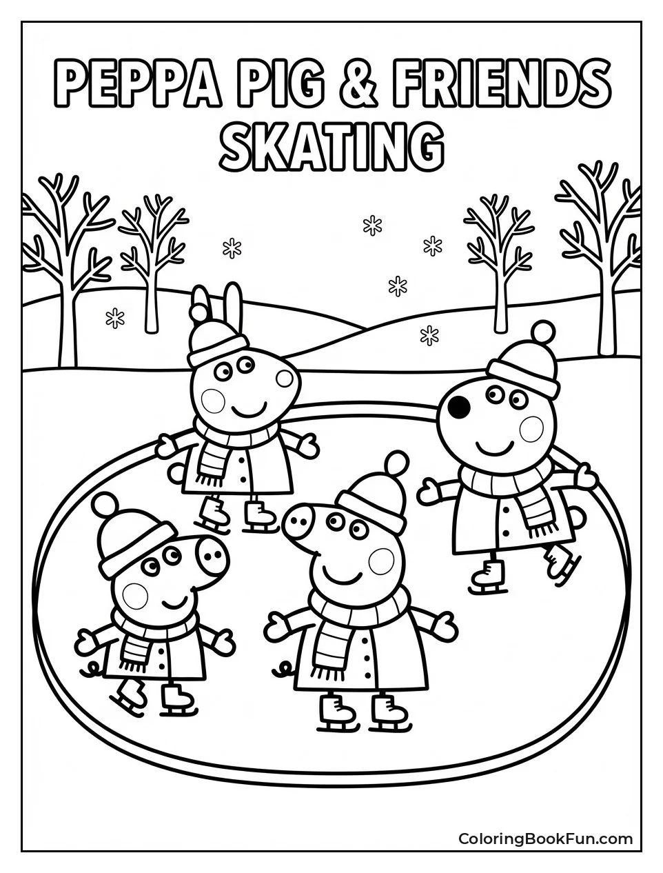 Peppa Skates on Frozen Pond