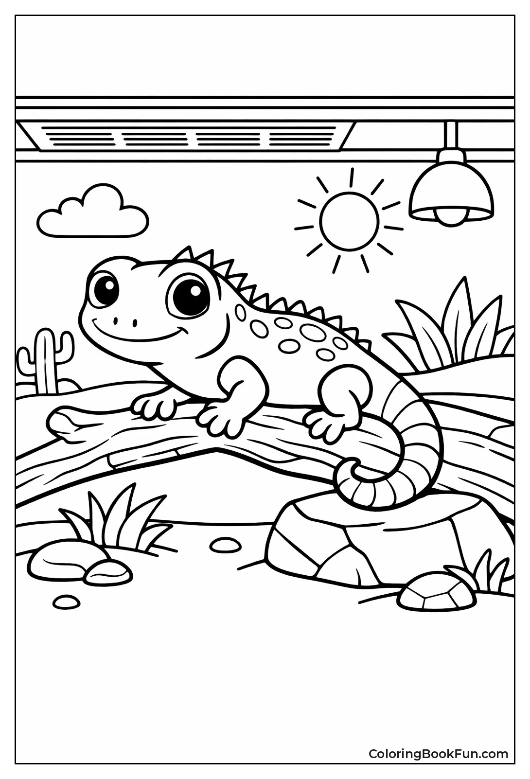 Pet Lizard in Terrarium