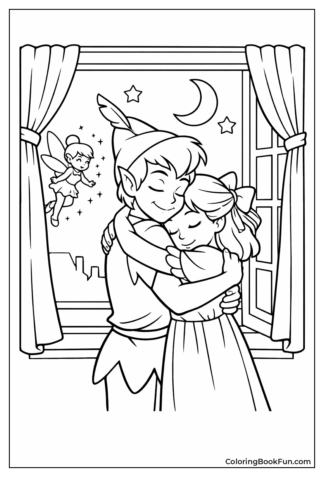 Peter Hugs Wendy Goodbye