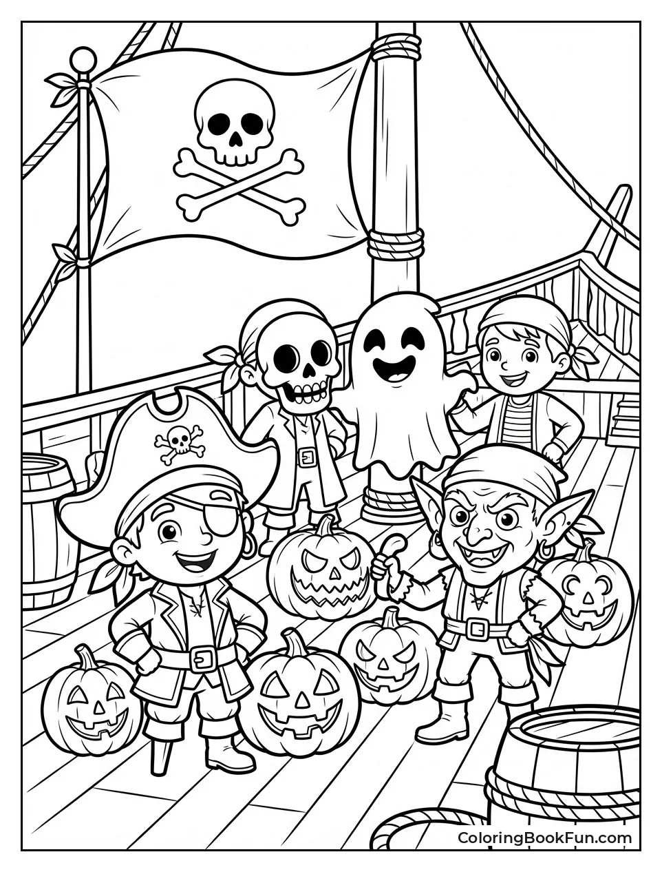 Pirates in Spooky Masks
