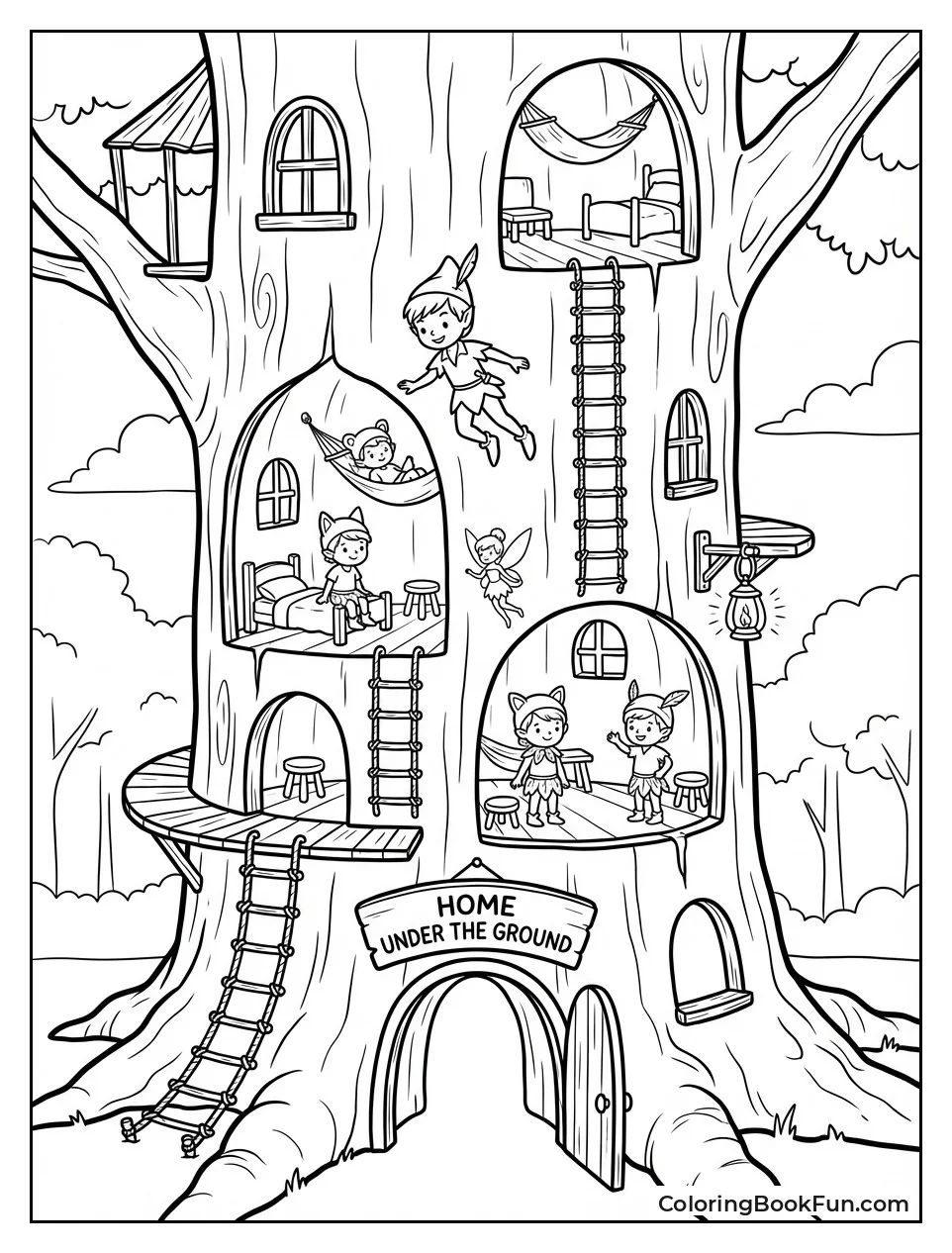 Boys Hide in Giant Tree