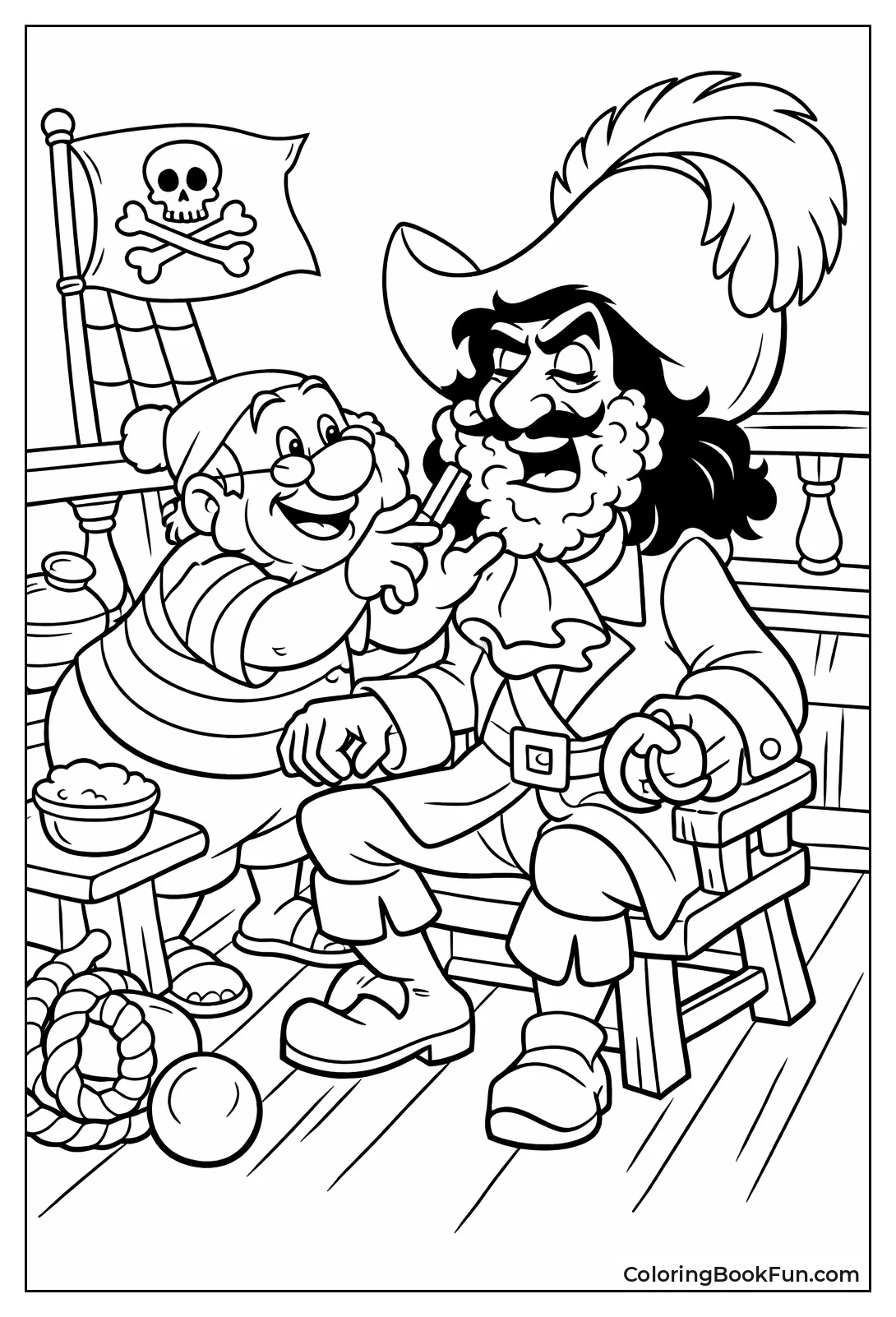 Smee Shaves Captain Hook