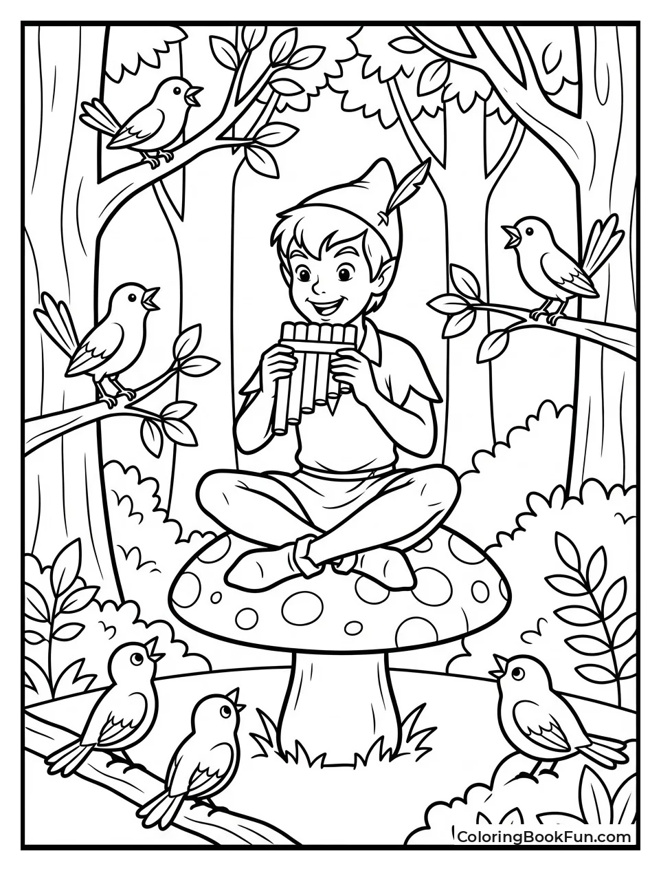 Peter Plays Pipes for Birds