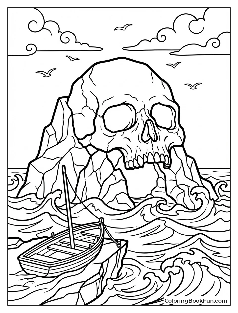 Skull Rock Faces Waves