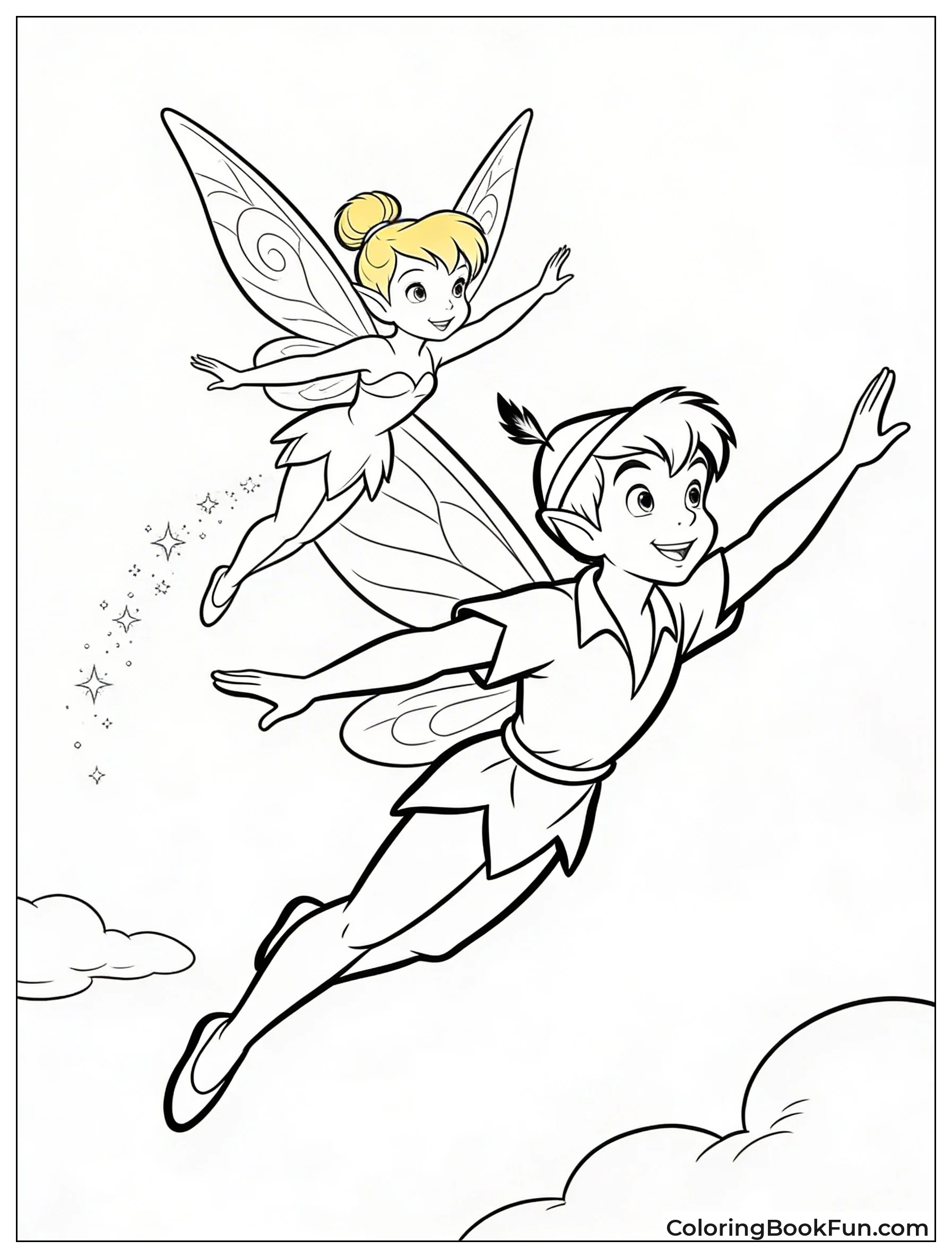 Peter Pan Flying with Tinkerbell's Magic Dust