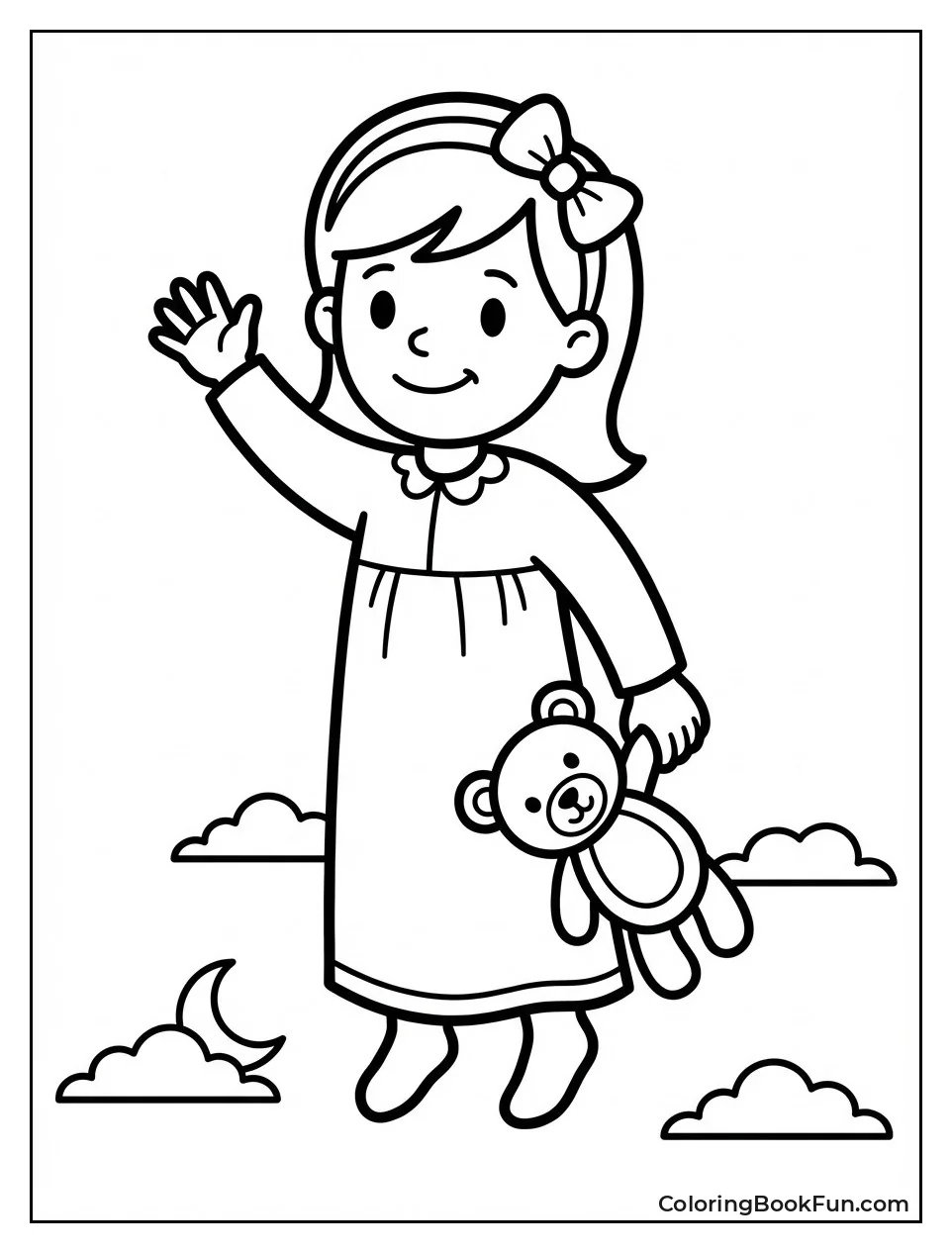 Wendy Waves in Nightgown