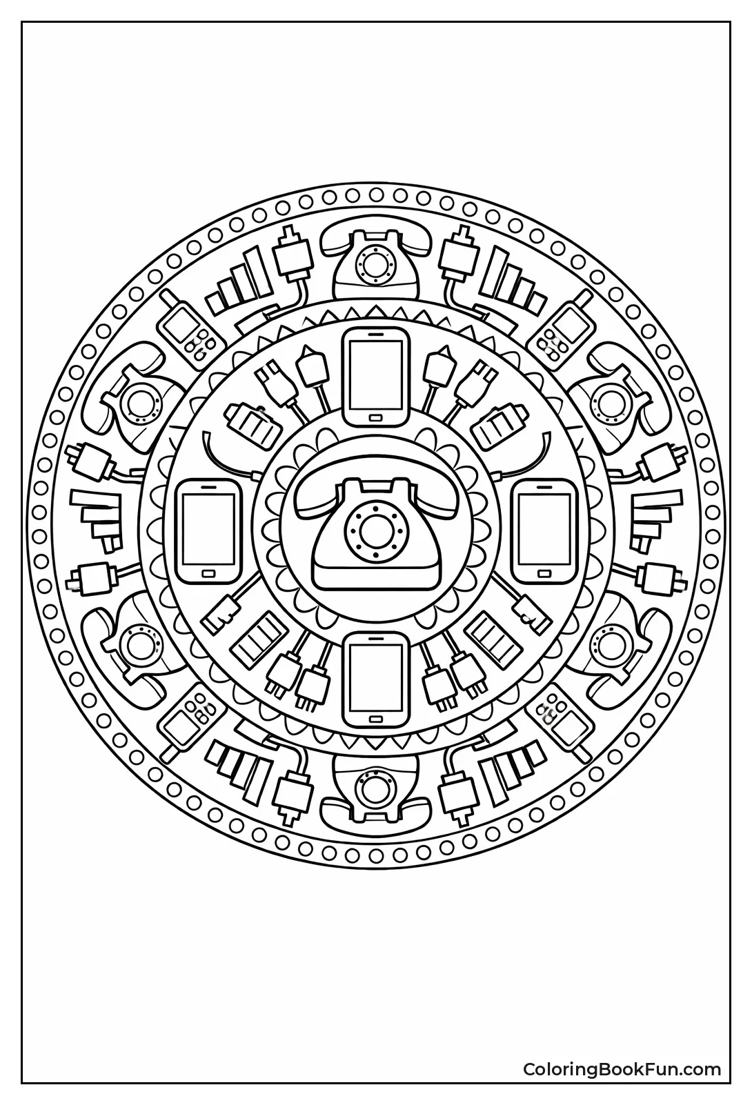 Mandala of Phone Icons