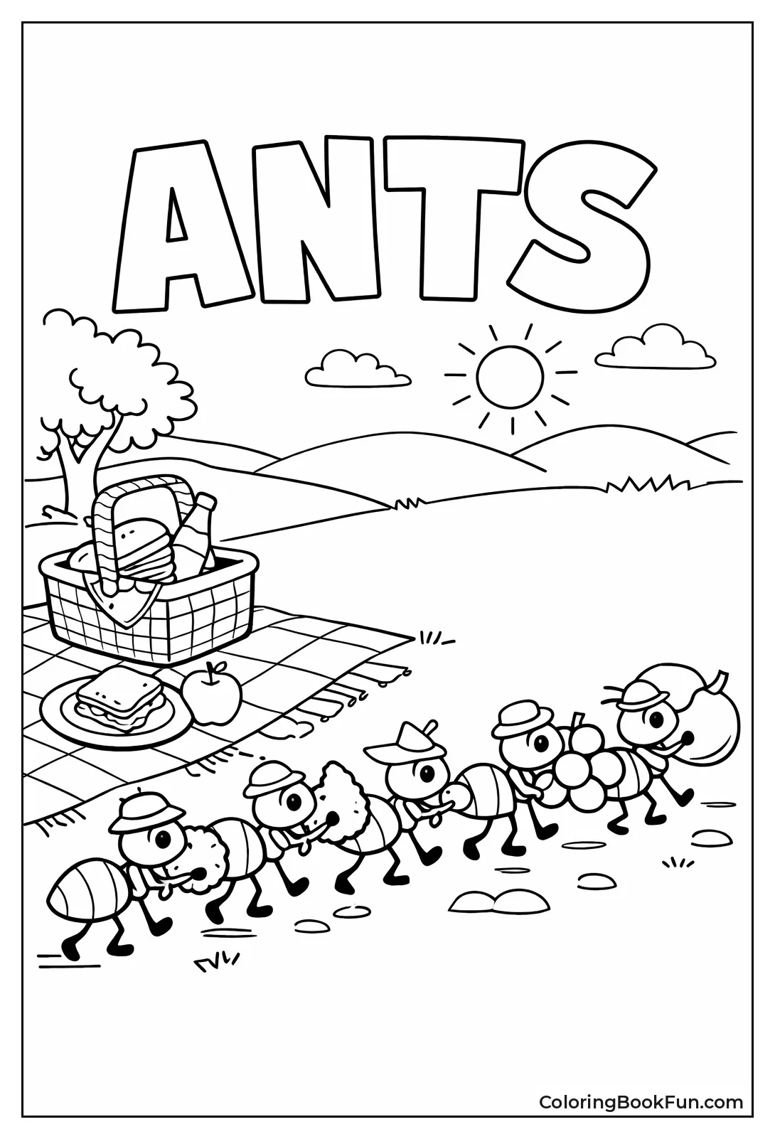 Ants Carry Picnic Crumbs
