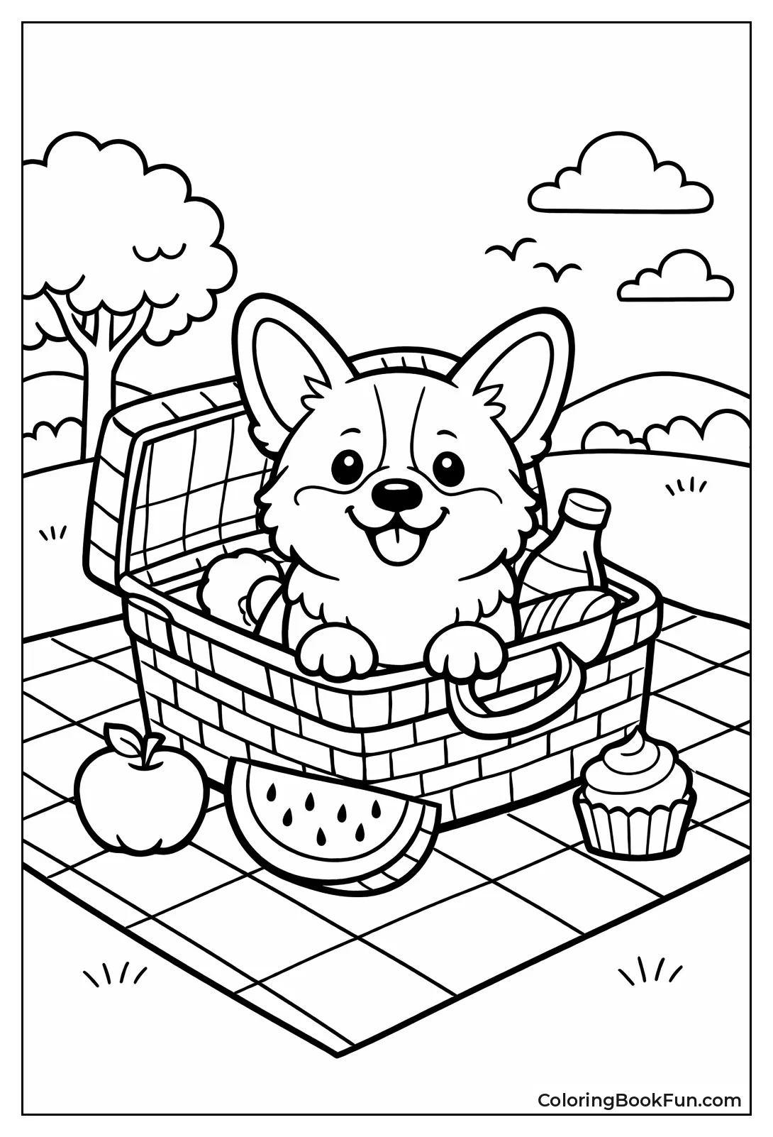 Picnic Basket Corgi