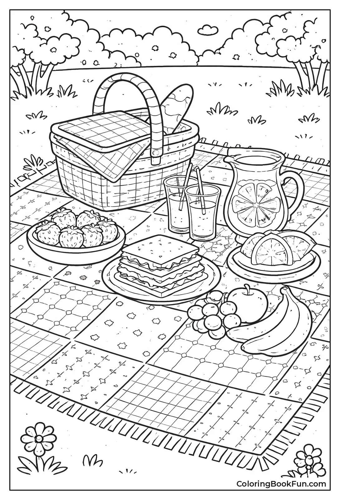 Textured Patterns on Picnic Blanket