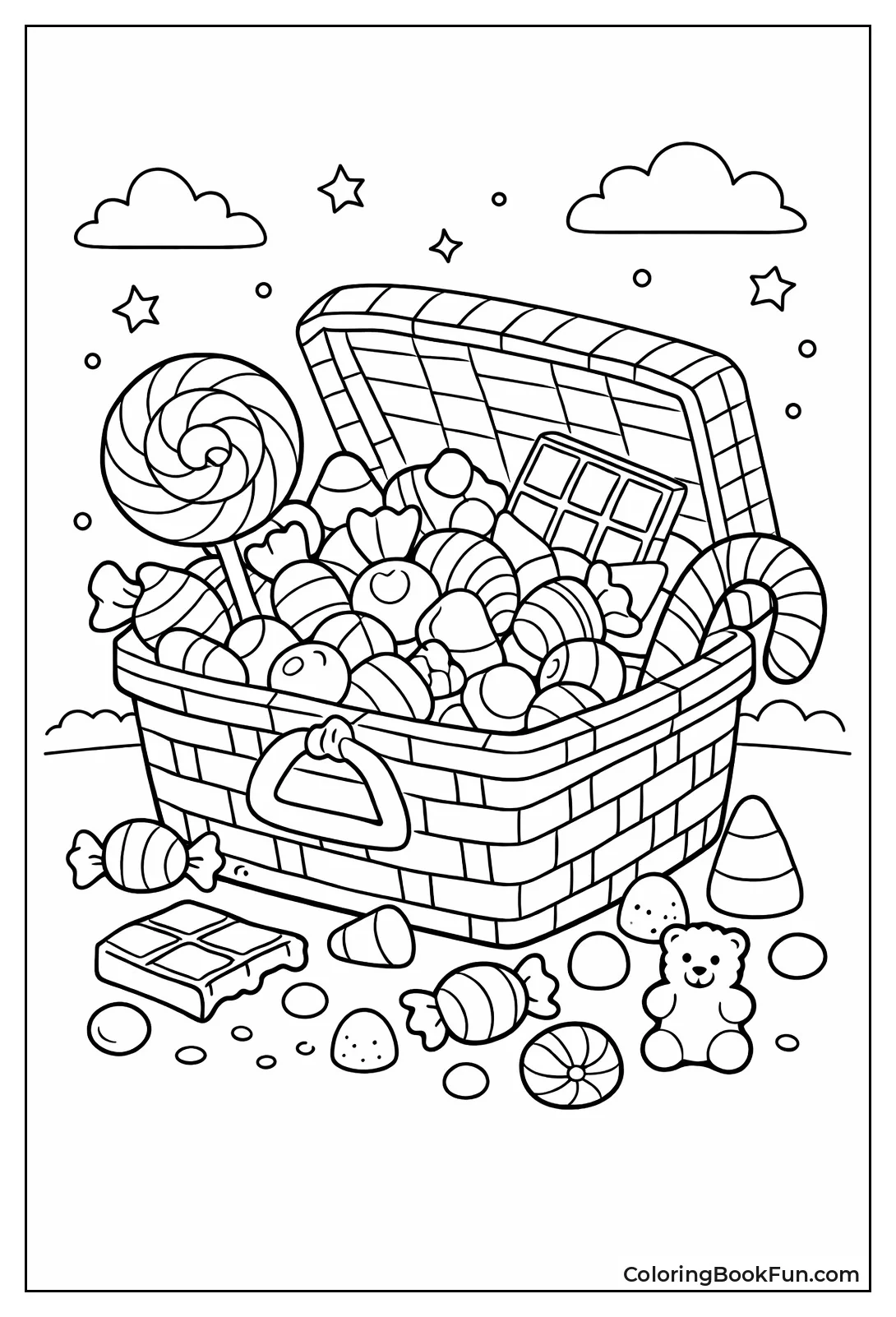 Picnic Basket with Candies