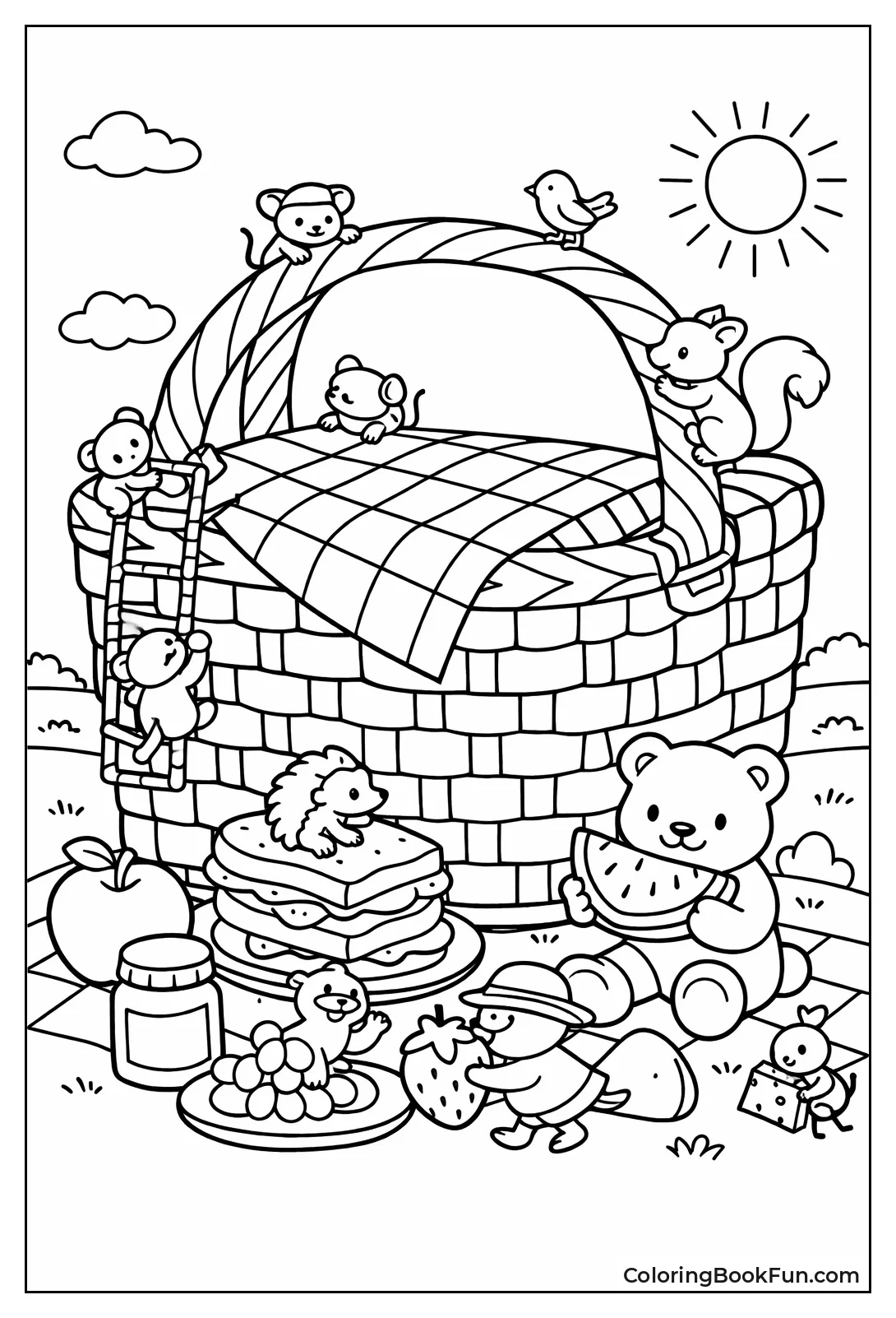 Animals Climb Giant Basket