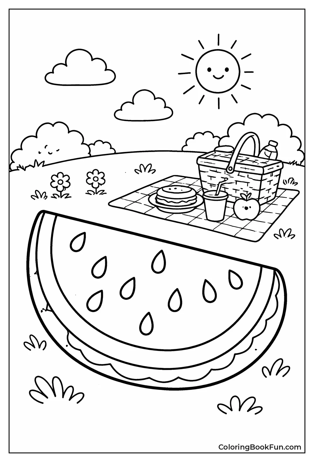 Juicy Watermelon Slice with Seeds