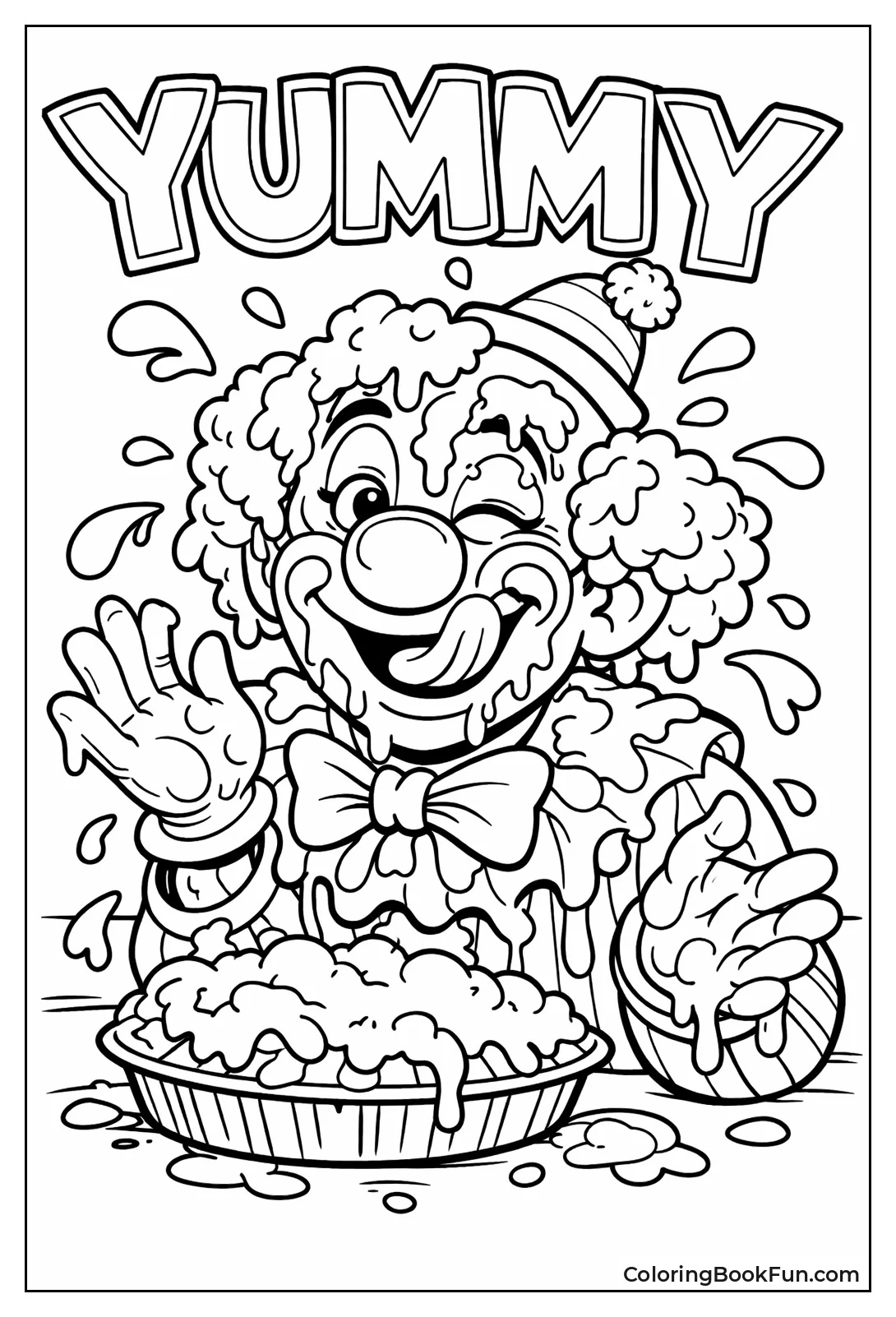 Messy Pie-Covered Clown