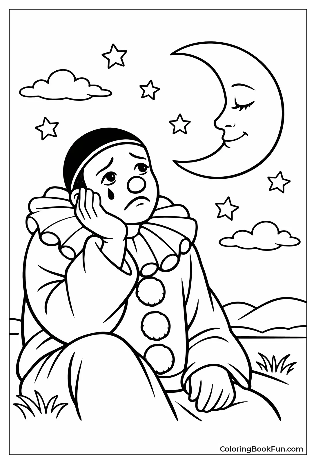 Pierrot Clown at Moon