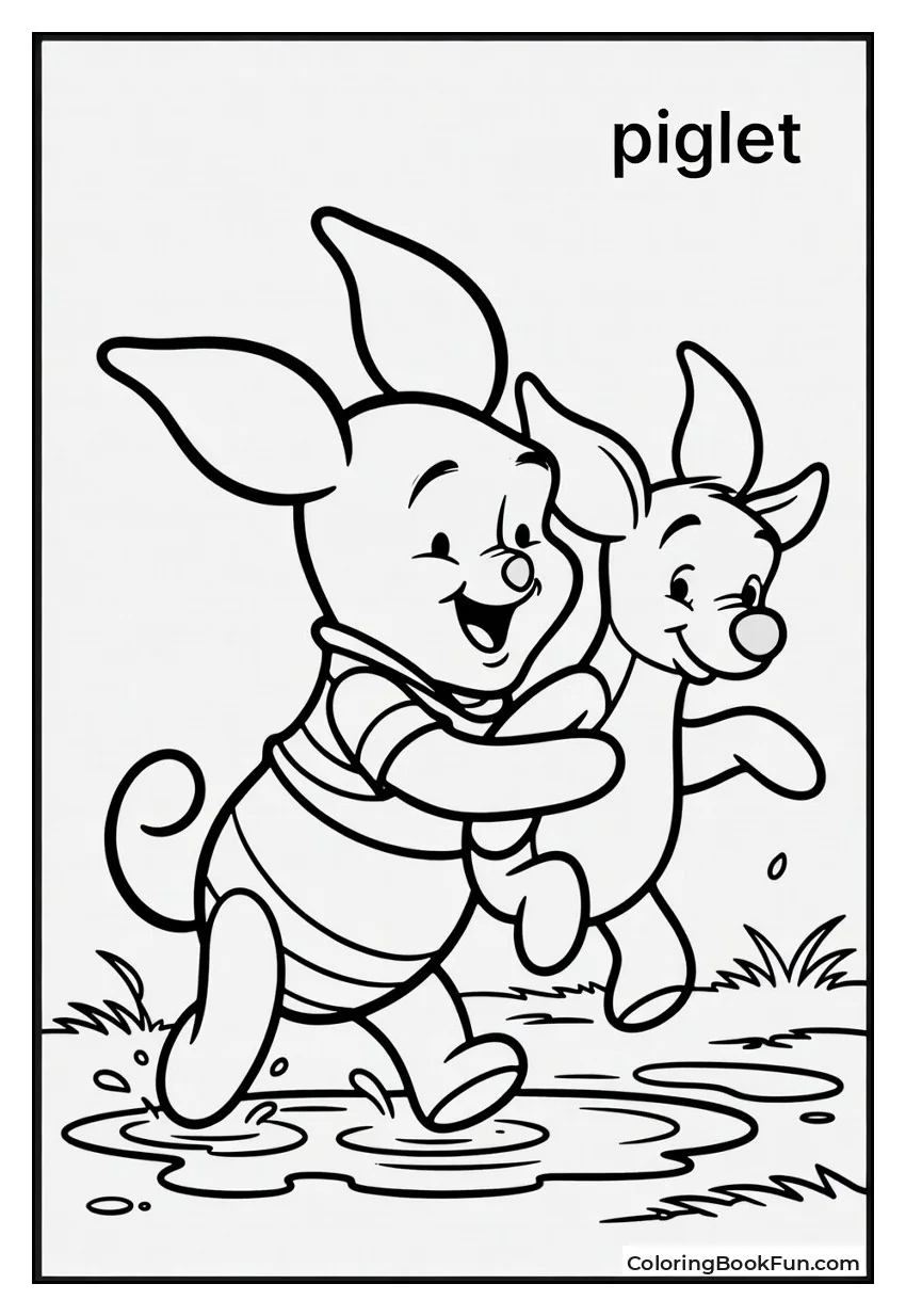 Piglet Jumps Puddles with Roo