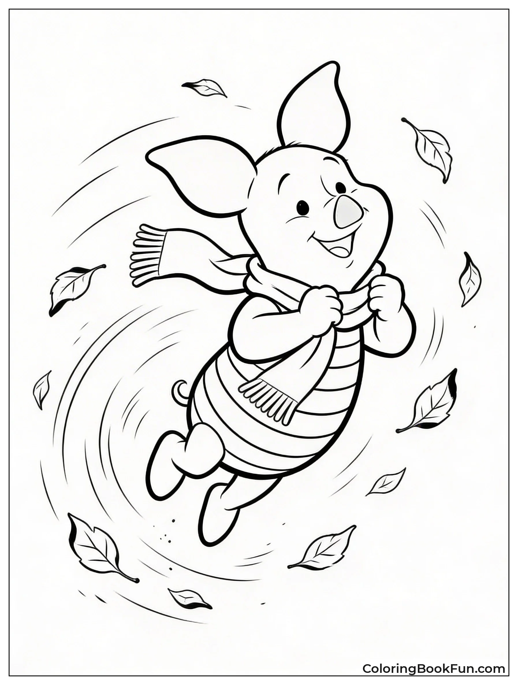 Piglet Flies in Blustery Wind