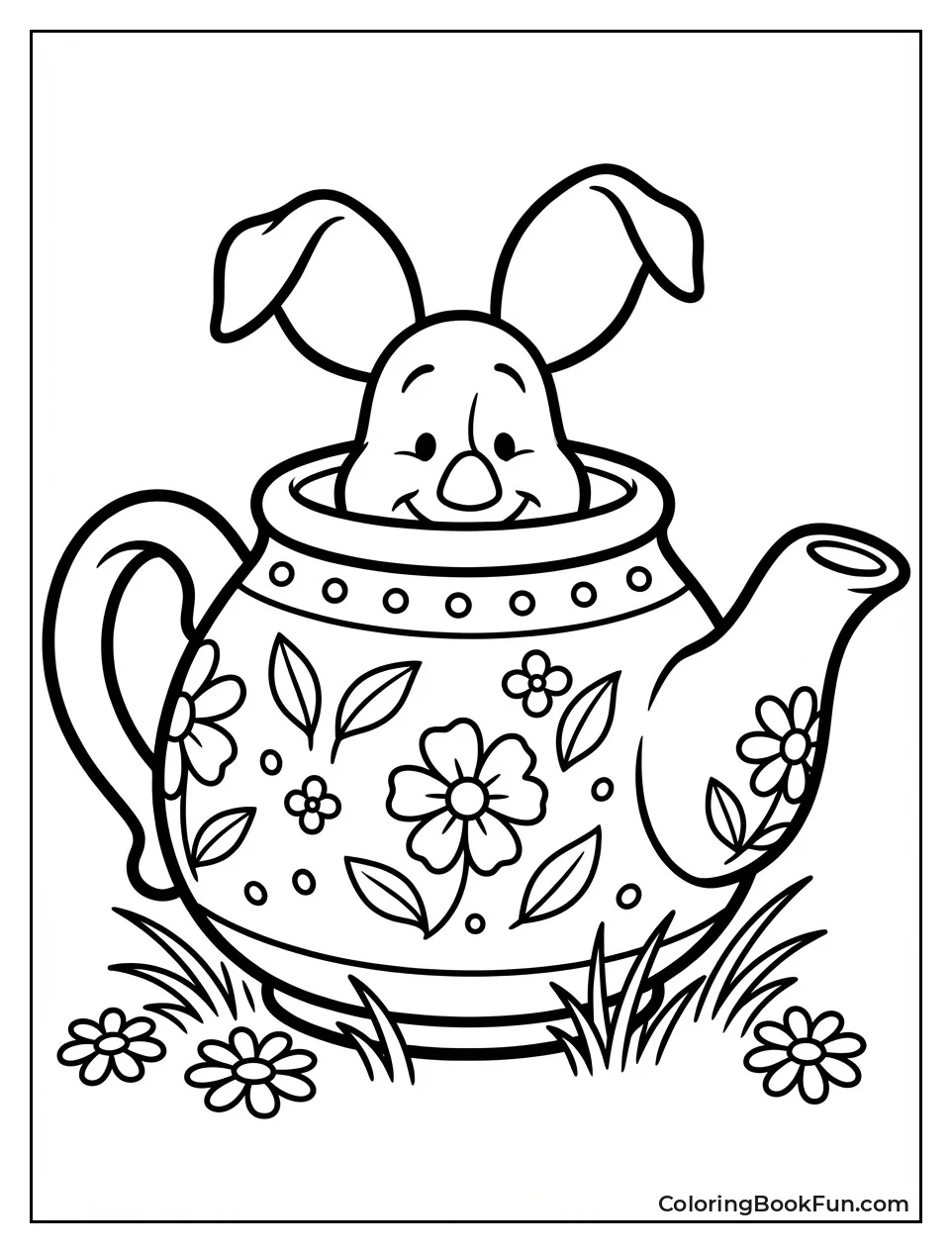 Piglet Hides in Teapot