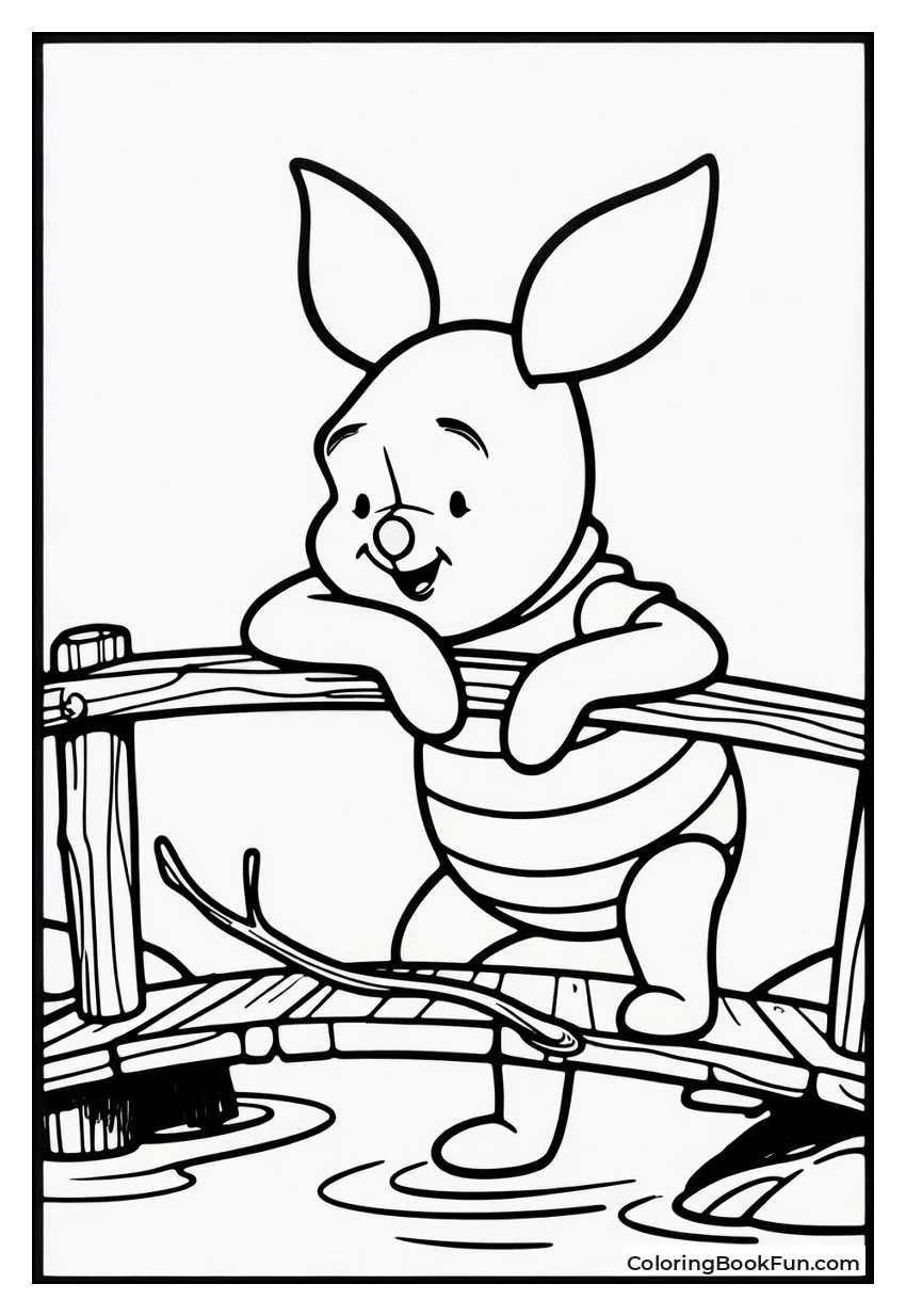 Piglet Watches Floating Stick