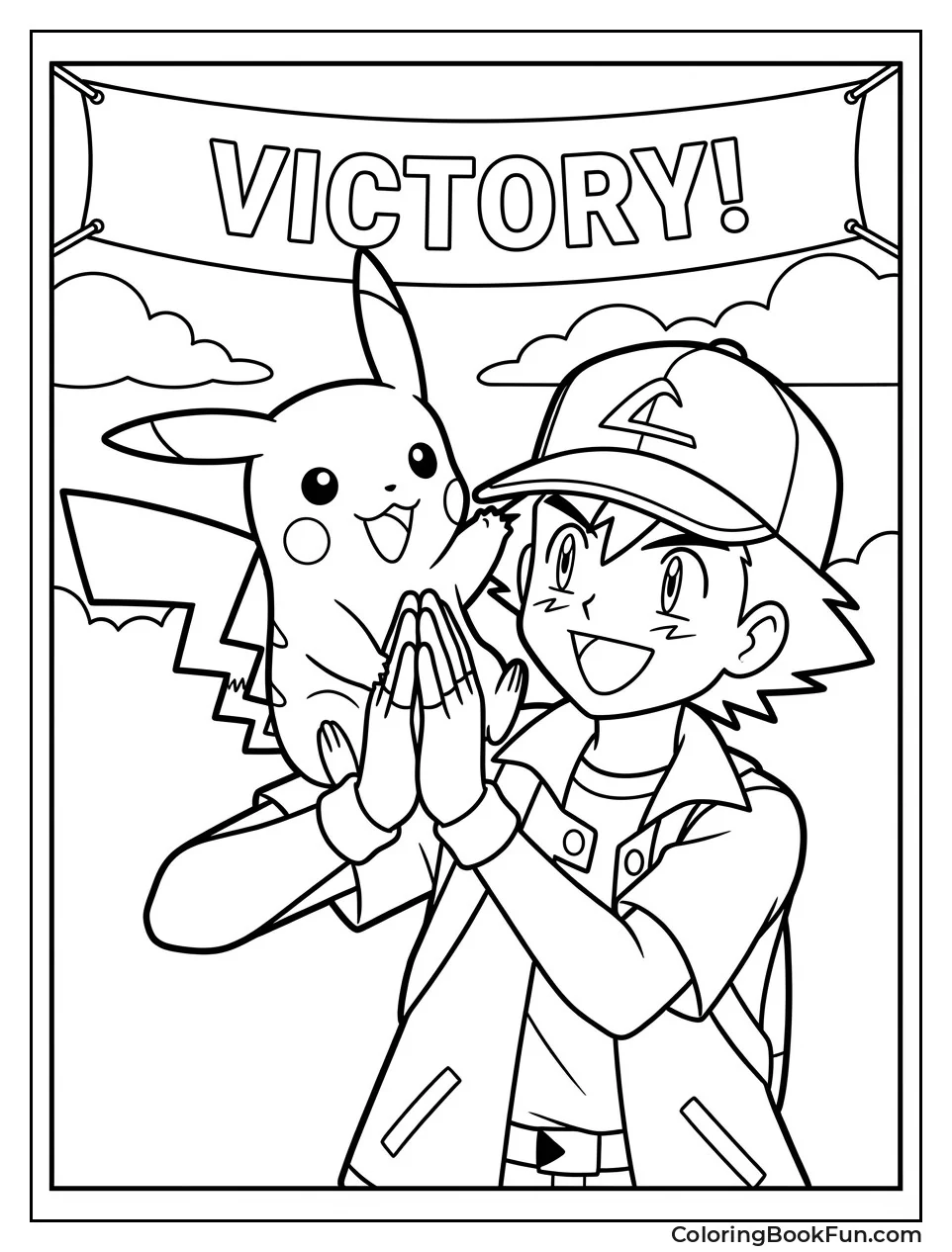 Pikachu High-Fives Ash