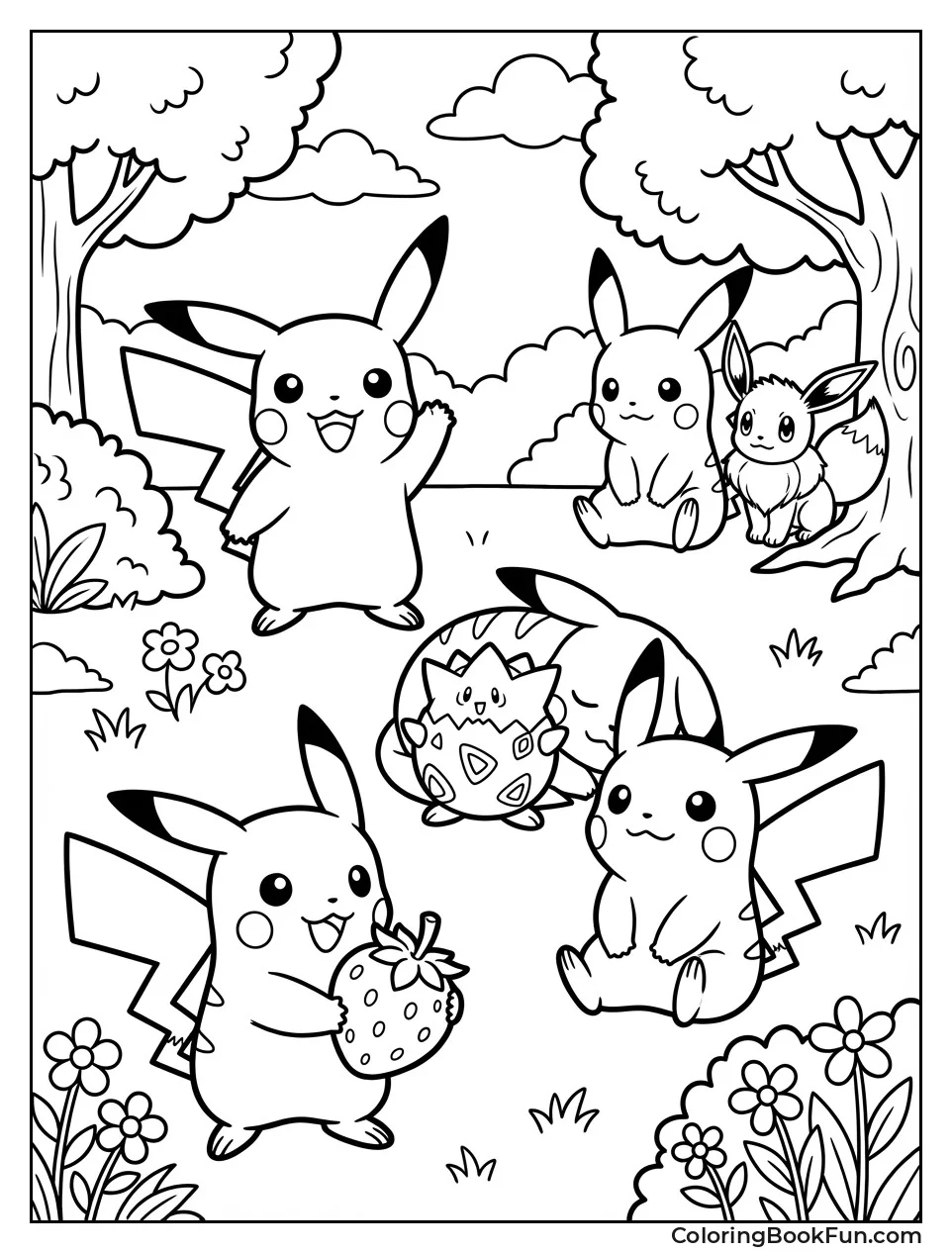Fun Pikachu Group Scene