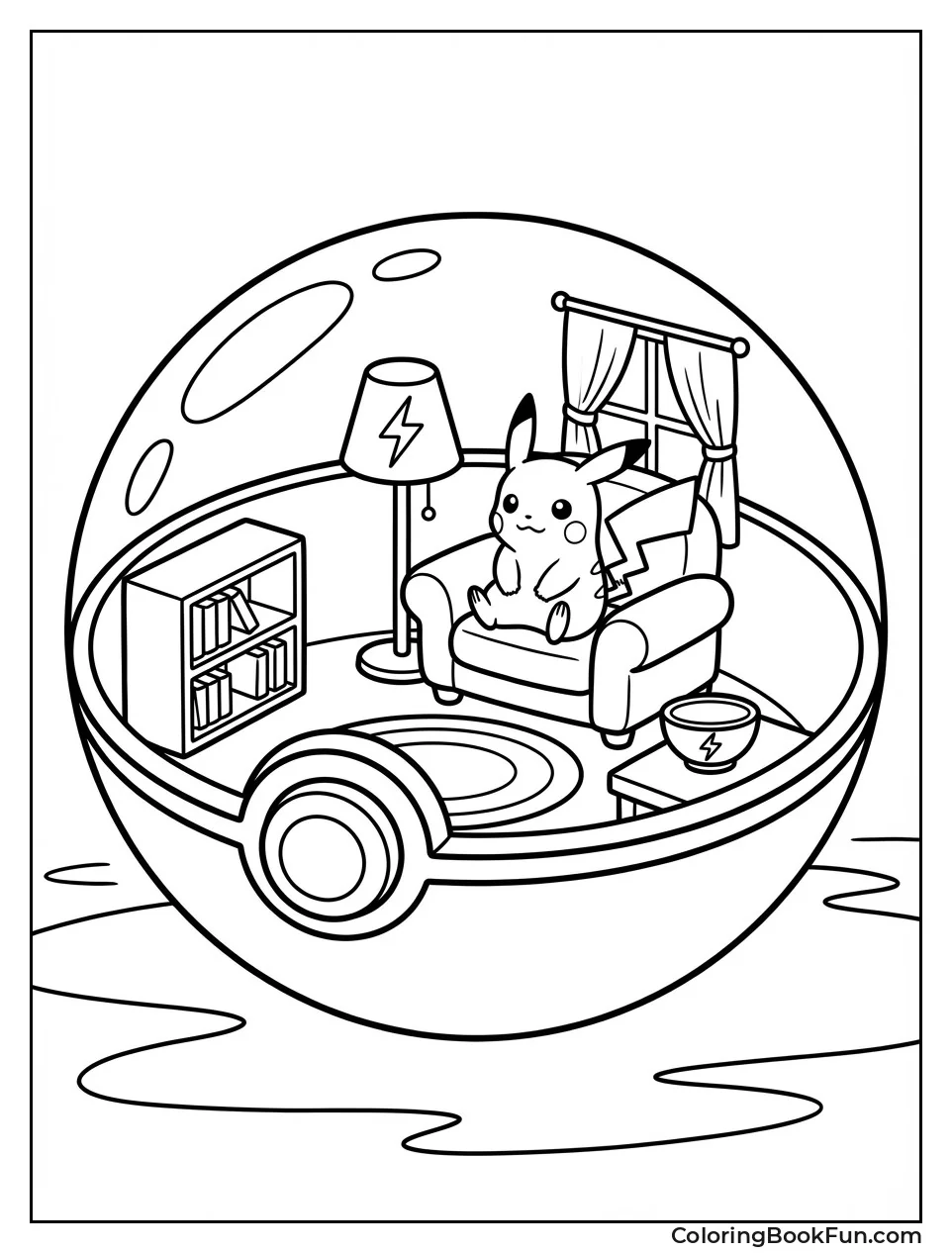 Pikachu Relaxes in Poké Home