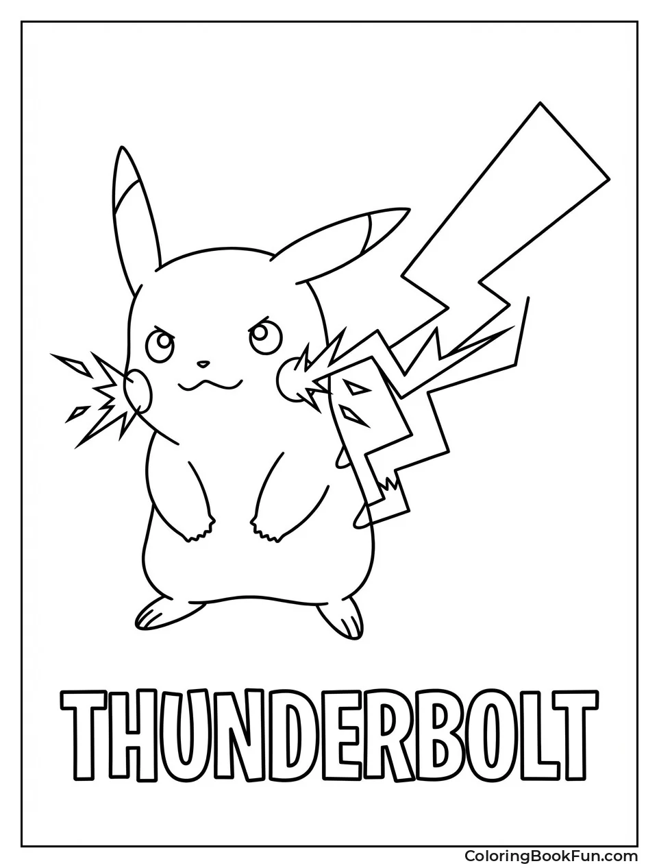 Pikachu Fires Thunderbolt