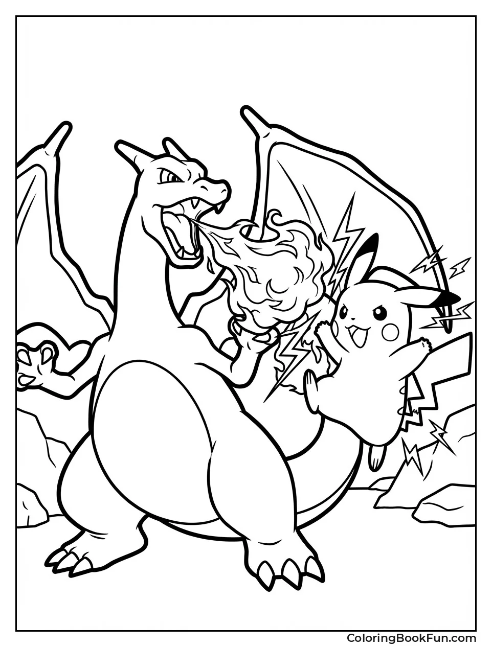 Pikachu Battles Charizard