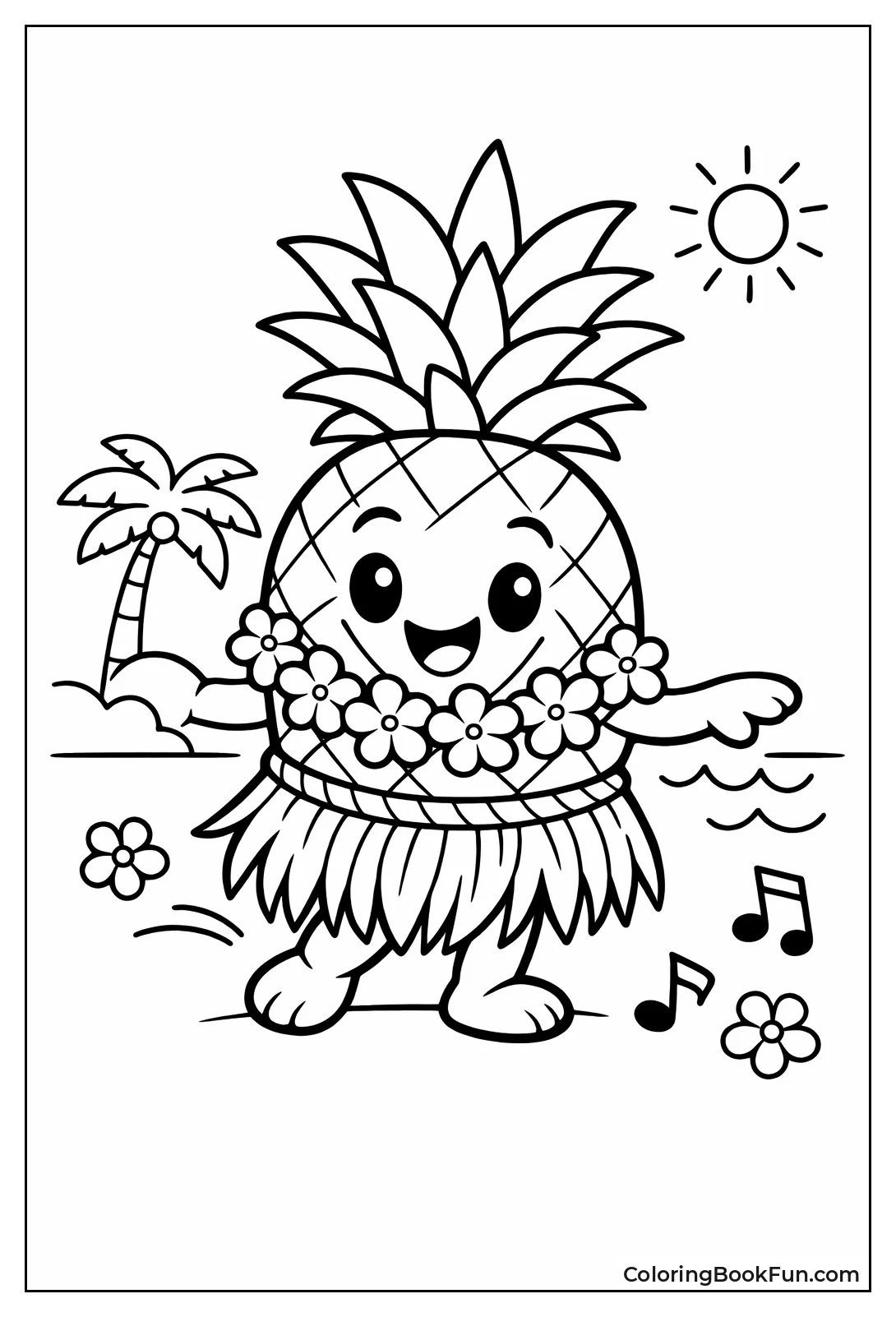 Hula Dancing Pineapple Girl