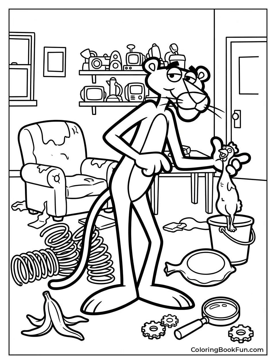 Messy Pink Panther Apartment