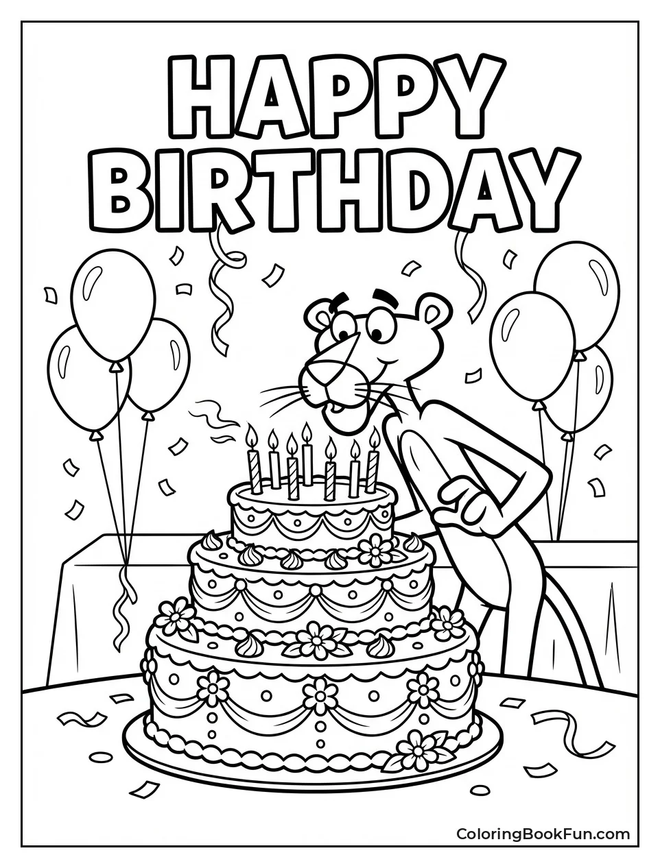 Pink Panther Blows Candles