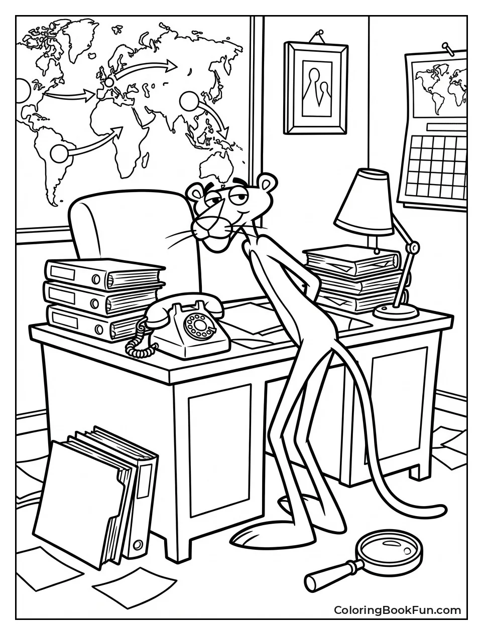 Cluttered Inspector Detective Office