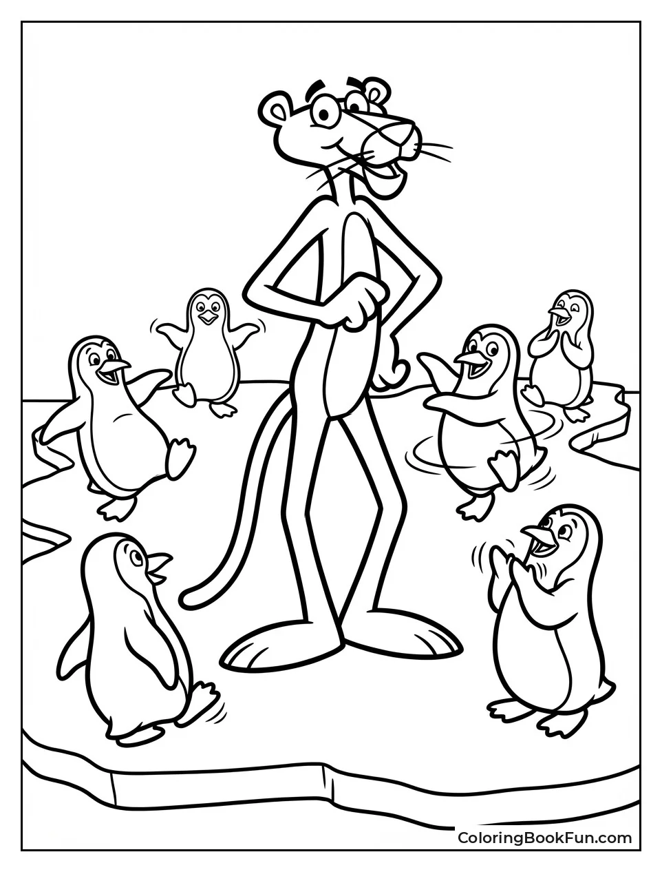 Pink Panther Parties with Penguins