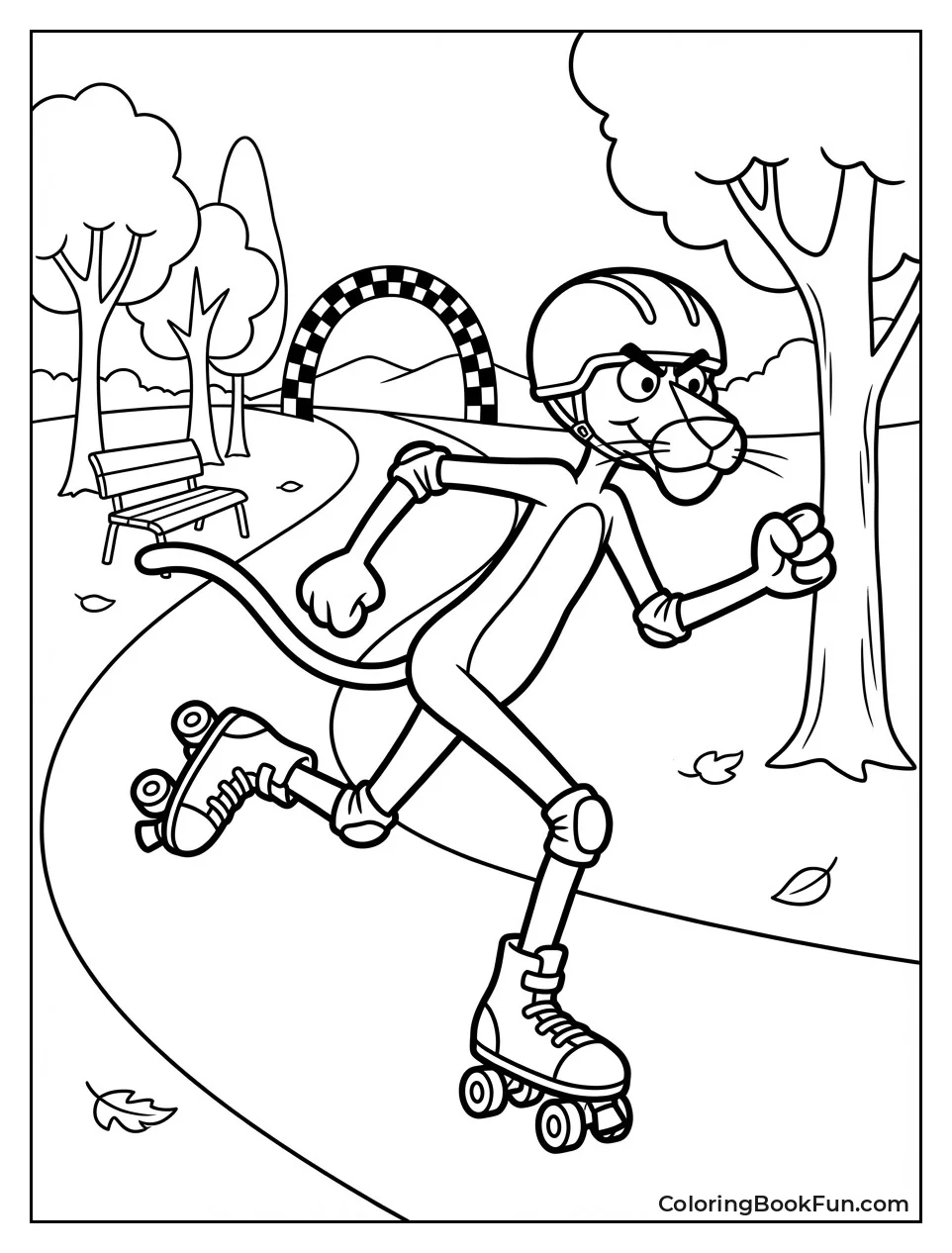 Roller Skating Pink Panther