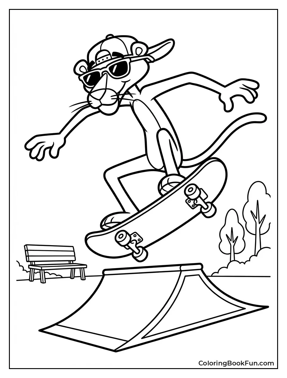 Skateboarding Pink Panther Tricks