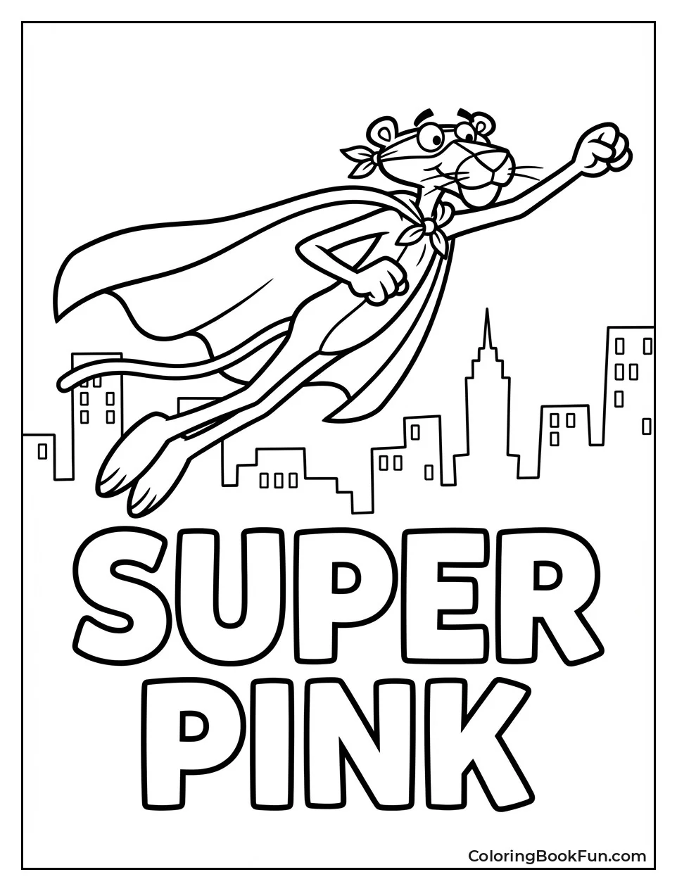 Superhero Pink Panther Flying