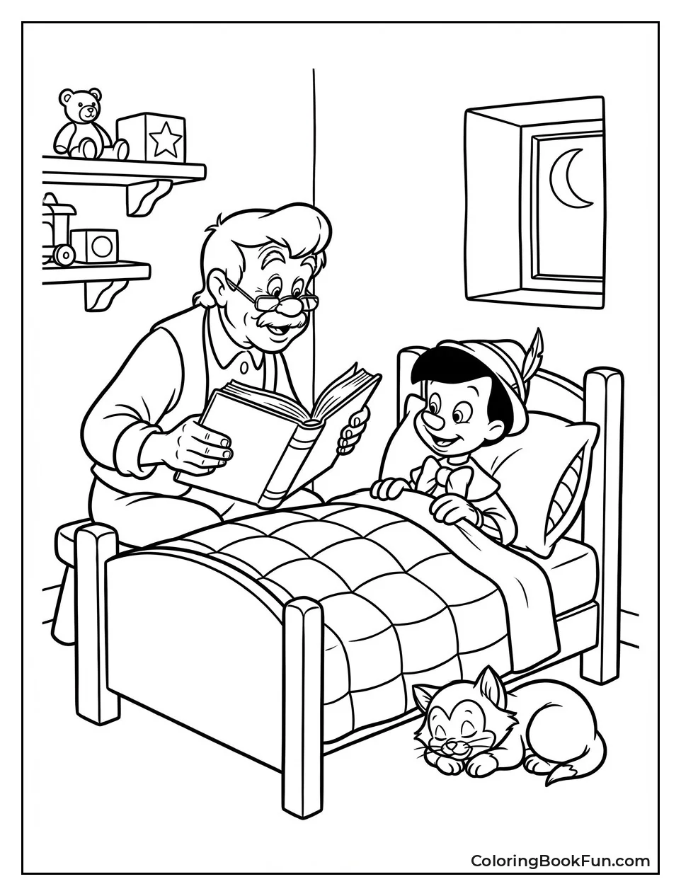 Geppetto Reads to Pinocchio