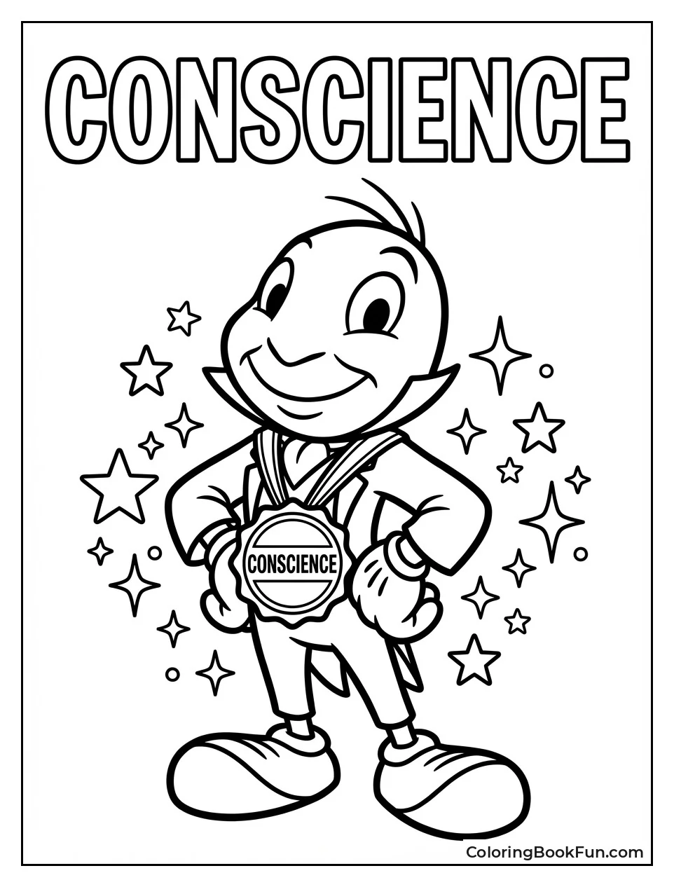 Jiminy Wears Conscience Medal