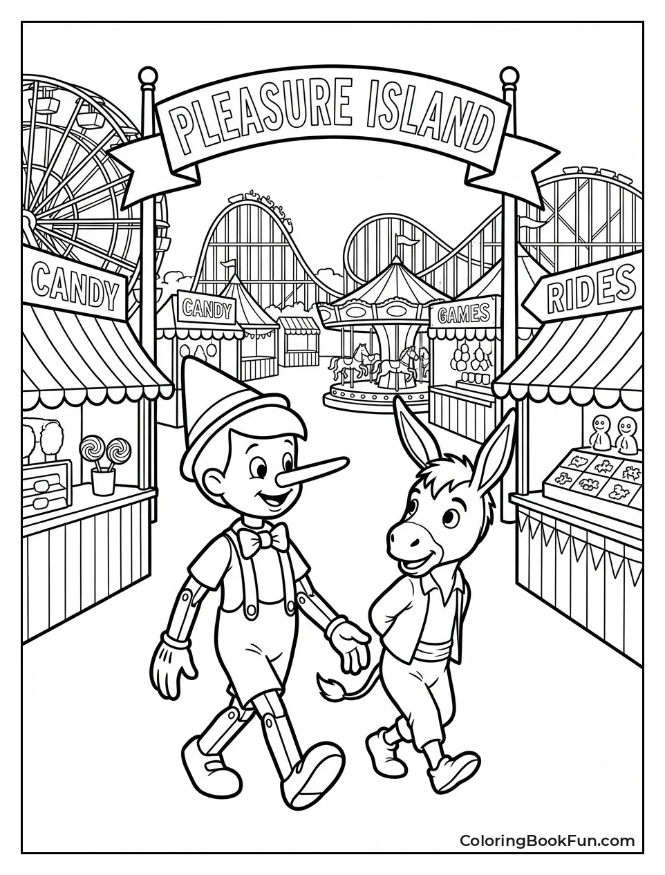 Busy Pleasure Island Carnival